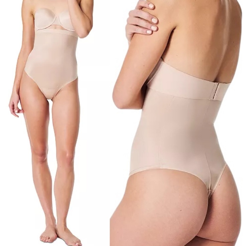 SPANX Thinstincts 2.0 High-Waisted Shaping Thong! Retail $68.